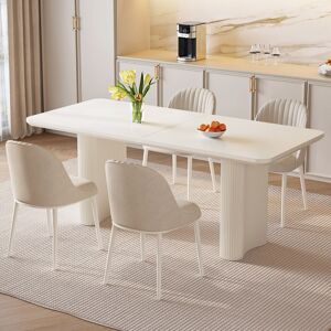 Metro 1.6m Cream White Rectangular Dining Table (Seats 4-6) White;Cream Metro 1.6m Cream White Rectangular Dining Table (Seats 4-6) White;Cream