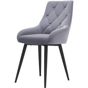 Fairmont Park Velvet Metal Legs Button Upholstered Dining Chair, Set of 2 Grey 88cm H X 49cm W X 50cm D Fairmont Park Velvet Metal Legs Button Upholstered Dining Chair, Set of 2 Grey 88cm H X 49cm W X 50cm D