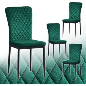 Metro Modern Faux Leather/PU/Suede/Velvet Upholstered Dining Chair Tufted High Back Black/Green Velvet 92cm H X 41cm W X 52cm D Metro Modern Faux Leather/PU/Suede/Velvet Upholstered Dining Chair Tufted High Back Black/Green Velvet 92cm H X 41cm W X 52cm D