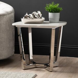 Canora Grey Azarius 55cm Metal End Table for Living Room Furniture, Modern Sofa Side Table with Marble Top Grey/Chrome 55cm H X 60cm W X 60cm D Canora Grey Azarius 55cm Metal End Table for Living Room Furniture, Modern Sofa Side Table with Marble Top Grey/Chrome 55cm H X 60cm W X 60cm D