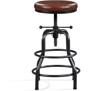 Yaheetech Upholstered Counter Stool with Metal Frame Brown 44cm W X 44cm D Yaheetech Upholstered Counter Stool with Metal Frame Brown 44cm W X 44cm D