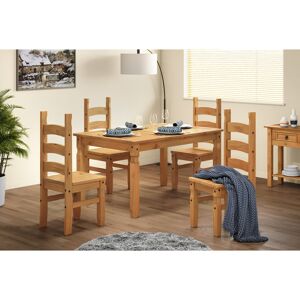 Brambly Cottage Bridewell 4 - Person Pine Solid Wood Dining Set Antique Wax 76 x 91 x 152 cm Brambly Cottage Bridewell 4 - Person Pine Solid Wood Dining Set Antique Wax 76 x 91 x 152 cm