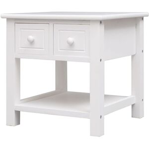 August Grove Mackey Side Table with Storage White 40cm H X 40cm W X 40cm D August Grove Mackey Side Table with Storage White 40cm H X 40cm W X 40cm D