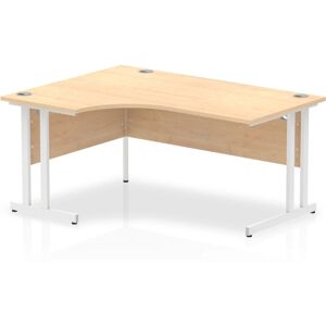 Inbox Zero Impulse 180 Cm W L-Shape Computer Desk Maple/White 73cm H x 160cm W x 120cm D Inbox Zero Impulse 180 Cm W L-Shape Computer Desk Maple/White 73cm H x 160cm W x 120cm D