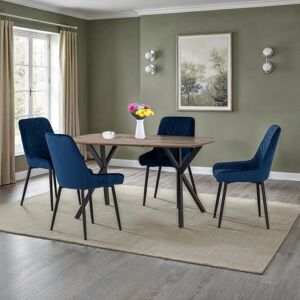 Canora Grey Mizel Athens Medium Oak Table & Avery Chair Dining Set Sapphire Blue/Medium Oak 4 Canora Grey Mizel Athens Medium Oak Table & Avery Chair Dining Set Sapphire Blue/Medium Oak 4