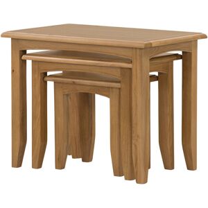 Rosalind Wheeler Censu Oak Nest Of 3 Tables Brown 59cm H X 69cm W X 47cm D Rosalind Wheeler Censu Oak Nest Of 3 Tables Brown 59cm H X 69cm W X 47cm D