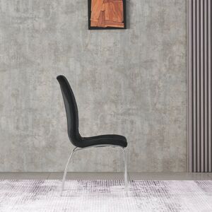 Metro Canasia Upholstered Dining Chair Black 100cm H X 41cm W X 60cm D Metro Canasia Upholstered Dining Chair Black 100cm H X 41cm W X 60cm D