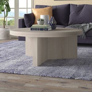 Latitude Run Holm Pedestal Coffee Table Alder White 38cm H X 91cm W X 91cm D Latitude Run Holm Pedestal Coffee Table Alder White 38cm H X 91cm W X 91cm D