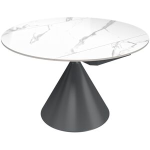 Ivy Bronx Avaeyah Round 135cm Extendable Dining Table White Ivy Bronx Avaeyah Round 135cm Extendable Dining Table White