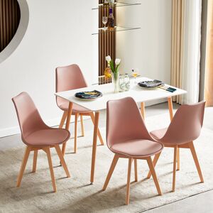 Fjørde & Co Nikki Upholstered Dining Chair Pink 84cm H X 47.5cm W X 40cm D Fjørde & Co Nikki Upholstered Dining Chair Pink 84cm H X 47.5cm W X 40cm D