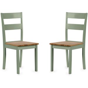 Harriet Bee Hayasdan Dining Chair in White Brown/Sage Green 89cm H X 39.5cm W X 47.5cm D Harriet Bee Hayasdan Dining Chair in White Brown/Sage Green 89cm H X 39.5cm W X 47.5cm D