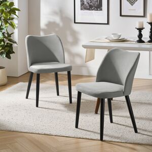 George Oliver Odon Mid-Century Modern Dining Chair With Solid Wooden Legs Set Of 2 Black/Grey 77cm H X 47cm W X 51cm D George Oliver Odon Mid-Century Modern Dining Chair With Solid Wooden Legs Set Of 2 Black/Grey 77cm H X 47cm W X 51cm D