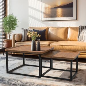Borough Wharf Dringenberg Frame Coffee Table Brown 45.5cm H X 60cm W X 60cm D Borough Wharf Dringenberg Frame Coffee Table Brown 45.5cm H X 60cm W X 60cm D