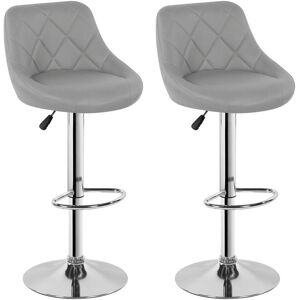 17 Stories Erric Height Adjustable Swivel Bar Stool Set of 2 Grey 47cm W X 38cm D 17 Stories Erric Height Adjustable Swivel Bar Stool Set of 2 Grey 47cm W X 38cm D
