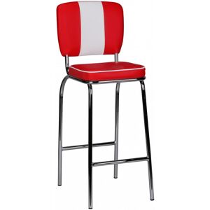 Symple Stuff 76cm Bar Stool Red/White 110cm H X 40cm W X 38cm D Symple Stuff 76cm Bar Stool Red/White 110cm H X 40cm W X 38cm D