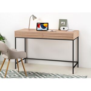Latitude Run Ivia 120Cm W Rectangular Writing Desk Oak 76cm H X 120cm W X 50cm D Latitude Run Ivia 120Cm W Rectangular Writing Desk Oak 76cm H X 120cm W X 50cm D