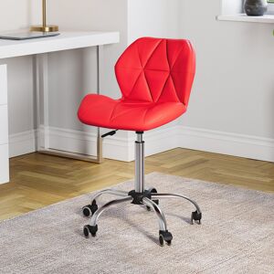Latitude Run Muskoka Swivel Desk Chair Faux Leather With Adjustable Height, UKFR Certified Red 37.8cm H X 47.5cm W X 49cm D Latitude Run Muskoka Swivel Desk Chair Faux Leather With Adjustable Height, UKFR Certified Red 37.8cm H X 47.5cm W X 49cm D