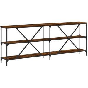 Borough Wharf Console Table Black 200X30x75 Cm Engineered Wood And Iron Smoked Oak Borough Wharf Console Table Black 200X30x75 Cm Engineered Wood And Iron Smoked Oak