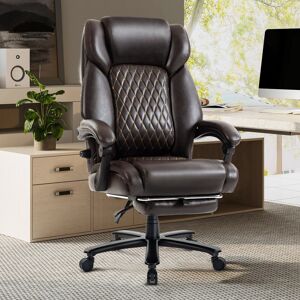 Brayden Studio 200KG Heavy Duty High Back Executive Chair Ergonomic Computer Desk Chair with Adjustable Lumbar Support Brown/Faux Leather 125cm H X 73cm W X 73cm D Brayden Studio 200KG Heavy Duty High Back Executive Chair Ergonomic Computer Desk Chair with Adjustable Lumbar Support Brown/Faux Leather 125cm H X 73cm W X 73cm D