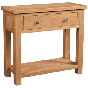 Alpen Home Dover 2 Drawer Console Table Natural Oak 77cm H X 85cm W X 35cm D Alpen Home Dover 2 Drawer Console Table Natural Oak 77cm H X 85cm W X 35cm D