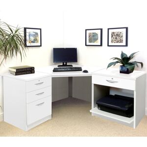 Ebern Designs Brelyn Corner Executive Desk White 72cm H X 201.9cm W X 154cm D Ebern Designs Brelyn Corner Executive Desk White 72cm H X 201.9cm W X 154cm D