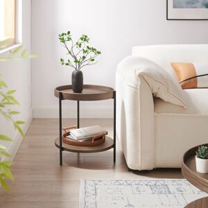 Rio Awaab End Table Walnut 49cm H X 44cm W X 44cm D Rio Awaab End Table Walnut 49cm H X 44cm W X 44cm D