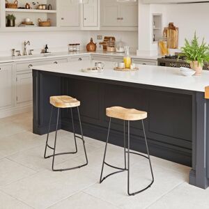 Borough Wharf Alvada Counter Stool Natural/Black 67cm H X 40.5cm W X 44cm D Borough Wharf Alvada Counter Stool Natural/Black 67cm H X 40.5cm W X 44cm D