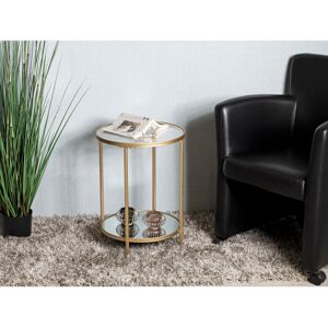 Canora Grey Raimondo Side Table with Storage Safety Glass 55cm H X 39cm W X 39cm D Canora Grey Raimondo Side Table with Storage Safety Glass 55cm H X 39cm W X 39cm D