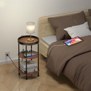 Borough Wharf Anihya End Table Brown 55cm H X 30cm W X 30cm D Borough Wharf Anihya End Table Brown 55cm H X 30cm W X 30cm D