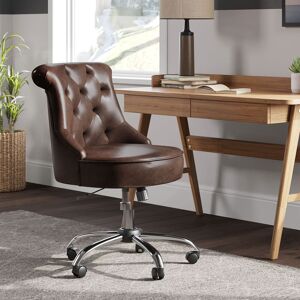 Trent Austin Design Abram Desk Chair Faux Leather Office Chair Brown 92cm H X 58cm W X 58cm D Trent Austin Design Abram Desk Chair Faux Leather Office Chair Brown 92cm H X 58cm W X 58cm D
