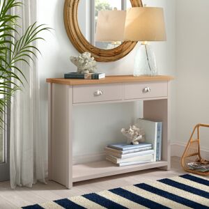 Three Posts Kerry Console Table Beige/Matt Grey 76cm H X 97cm W X 35cm D Three Posts Kerry Console Table Beige/Matt Grey 76cm H X 97cm W X 35cm D