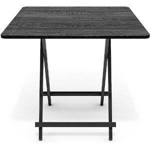 17 Stories Folding White dining table Black 74cm H x 80cm L x 80cm W 17 Stories Folding White dining table Black 74cm H x 80cm L x 80cm W