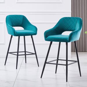 Canora Grey Sunni 67cm Velvet Upholstered Arm Bar Stool Dark Teal 97cm H X 50cm W X 48cm D Canora Grey Sunni 67cm Velvet Upholstered Arm Bar Stool Dark Teal 97cm H X 50cm W X 48cm D