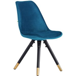 Canora Grey Domek Modern Velvet Dining Chair - Upholstered Upper body with Coated Metal Legs - Side Chair for Dining Room Kitchen Living Room - Single Blue 81cm H X 49cm W X 45cm D Canora Grey Domek Modern Velvet Dining Chair - Upholstered Upper body with Coated Metal Legs - Side Chair for Dining Room Kitchen Living Room - Single Blue 81cm H X 49cm W X 45cm D