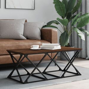 Borough Wharf Armida Trestle Coffee Table Brown Oak 40cm H X 100cm W X 49cm D Borough Wharf Armida Trestle Coffee Table Brown Oak 40cm H X 100cm W X 49cm D