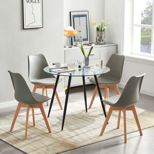 Isabelline Abreu Upholstered Dining Chair Grey 81cm H X 46.5cm W X 41.5cm D Isabelline Abreu Upholstered Dining Chair Grey 81cm H X 46.5cm W X 41.5cm D