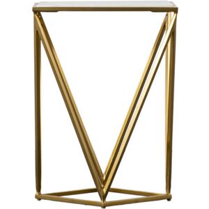 Gallery Direct Helford Side Table Gold 54.5cm H X 40.5cm W X 40.5cm D Gallery Direct Helford Side Table Gold 54.5cm H X 40.5cm W X 40.5cm D
