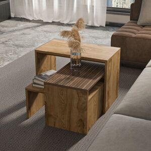 17 Stories Shalesa Modern Nesting Table White Wood 46.8cm H X 65cm W X 35cm D 17 Stories Shalesa Modern Nesting Table White Wood 46.8cm H X 65cm W X 35cm D