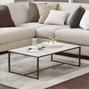 Brayden Studio Rochella Rectangular Faux Marble Coffee Table Living Room Furniture White 40cm H X 100cm W X 60cm D Brayden Studio Rochella Rectangular Faux Marble Coffee Table Living Room Furniture White 40cm H X 100cm W X 60cm D