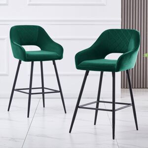 Canora Grey Sunni 67cm Velvet Upholstered Arm Bar Stool Green 97cm H X 50cm W X 48cm D Canora Grey Sunni 67cm Velvet Upholstered Arm Bar Stool Green 97cm H X 50cm W X 48cm D