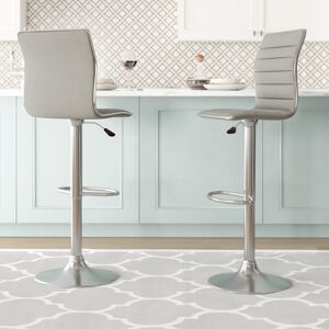 Metro Greta Height Adjustable Swivel Bar Stool Grey 40cm W X 39cm D Metro Greta Height Adjustable Swivel Bar Stool Grey 40cm W X 39cm D
