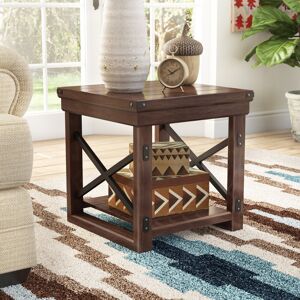 Rosalind Wheeler Kapow Side Table with Storage Dark Brown 51cm H X 51cm W X 51cm D Rosalind Wheeler Kapow Side Table with Storage Dark Brown 51cm H X 51cm W X 51cm D