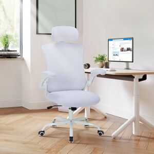 Inbox Zero Fully Adjustable Executive Swivel Ergonomic Office Chair with Adjustable Arms White 132.2cm H X 66cm W X 63cm D Inbox Zero Fully Adjustable Executive Swivel Ergonomic Office Chair with Adjustable Arms White 132.2cm H X 66cm W X 63cm D
