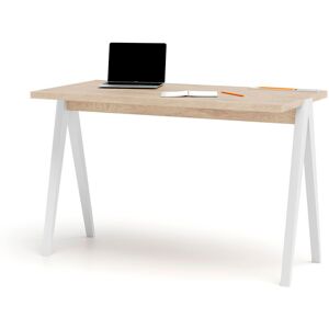 Corrigan Studio Dikili 120Cm W Rectangular Writing Desk Light Oak/White 75cm H X 120cm W X 60cm D Corrigan Studio Dikili 120Cm W Rectangular Writing Desk Light Oak/White 75cm H X 120cm W X 60cm D