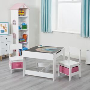 Liberty House Toys Kids Activity Table and Chair Set with Storage 48cm H X 60cm L X 60cm D Liberty House Toys Kids Activity Table and Chair Set with Storage 48cm H X 60cm L X 60cm D