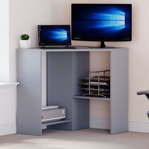 Latitude Run Muskoka Hetton Corner Desk Grey 76cm H X 72cm W Latitude Run Muskoka Hetton Corner Desk Grey 76cm H X 72cm W
