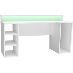 Wade Logan Bottorff with LED Computer Desk White Matt 160cm W X 72cm D Wade Logan Bottorff with LED Computer Desk White Matt 160cm W X 72cm D