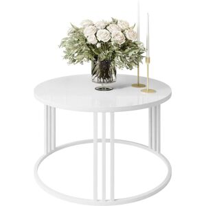 Fairmont Park Strock Frame Coffee Table White Glass/White 48cm H X 70cm W X 70cm D Fairmont Park Strock Frame Coffee Table White Glass/White 48cm H X 70cm W X 70cm D