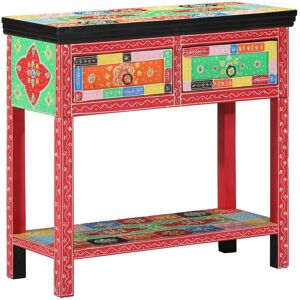 World Menagerie 80cm Solid Wood Console Table Multicolour 76cm H X 80cm W X 35cm D World Menagerie 80cm Solid Wood Console Table Multicolour 76cm H X 80cm W X 35cm D