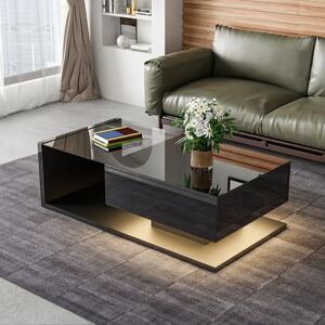 Brayden Studio Solid Coffee Table with Storage Black 32.5cm H X 105cm W X 55cm D Brayden Studio Solid Coffee Table with Storage Black 32.5cm H X 105cm W X 55cm D